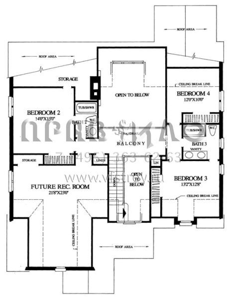 Проект двухэтажного дома с гаражом на две машины в стиле Ранчо S5-256 (7922-00142)