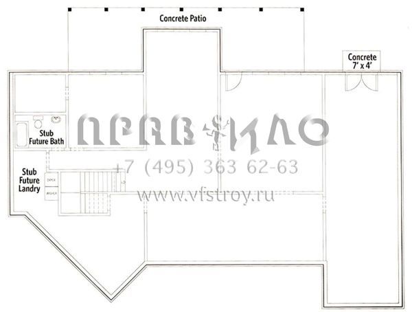 Проект одноэтажного дома с гаражом на три и более машин в американском стиле S5-263 (286-00077)