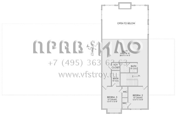 Проект двухэтажного дома с гаражом на три и более машин в стиле БарнХаус S5-343 (6422-00095)