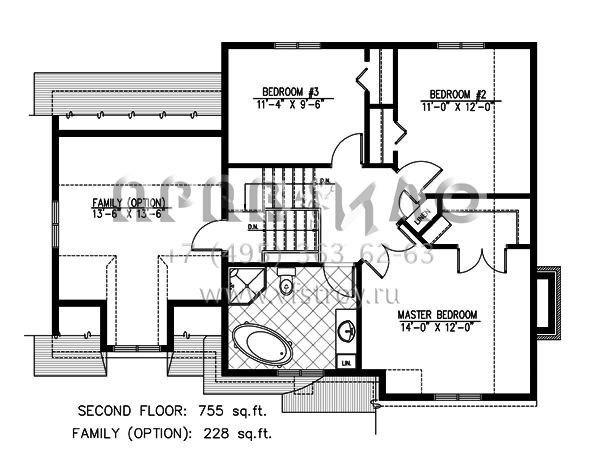 Проект двухэтажного дома с гаражом на одну машину в английском стиле S5-140 (1785-00158)