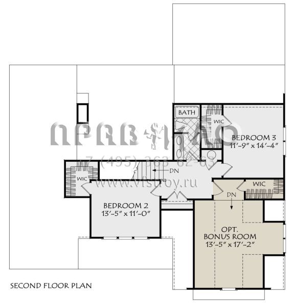 Проект двухэтажного дома с гаражом на две машины в современном стиле S5-210 (8594-00459)