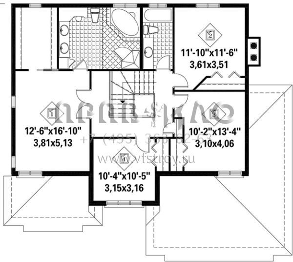Проект двухэтажного дома с гаражом на две машины в современном стиле S5-216 (6146-00218)