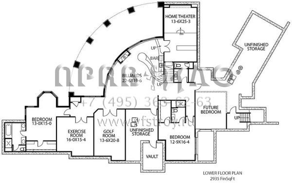 Проект двухэтажного дома с гаражом на три и более машин в современном стиле S5-707 (5631-00049)