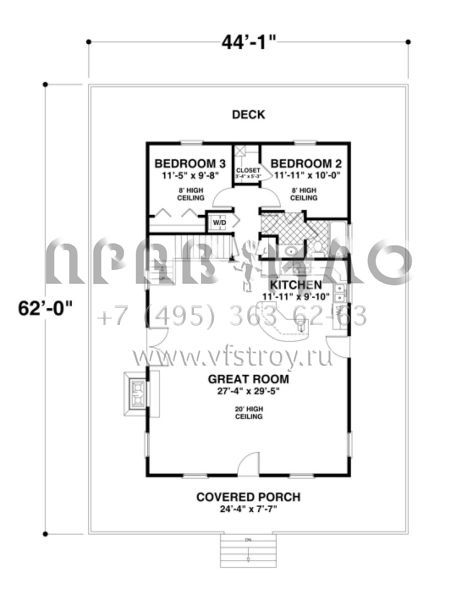 Проект двухэтажного дома с гаражом на две машины в стиле Ранчо S5-148 (036-00185)