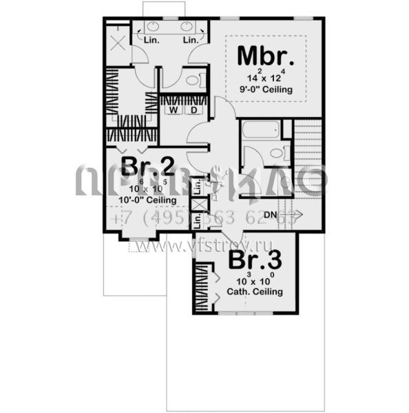 Проект двухэтажного дома с гаражом на две машины в современном стиле S5-148 (963-00745)
