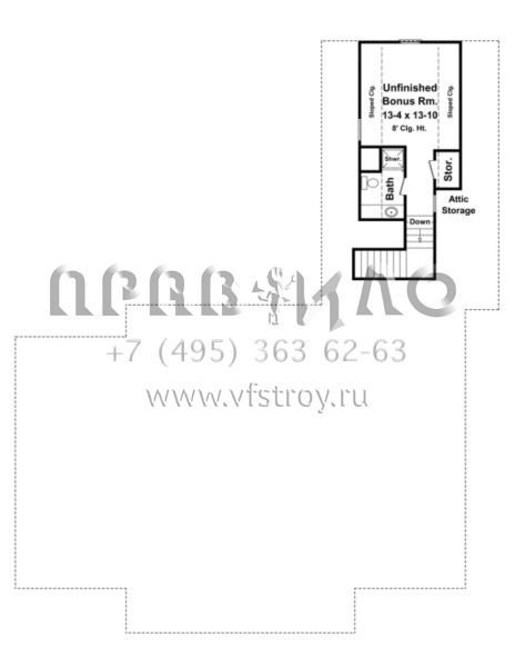 Проект одноэтажного дома с гаражом на две машины в стиле Ранчо S5-206 (348-00188)