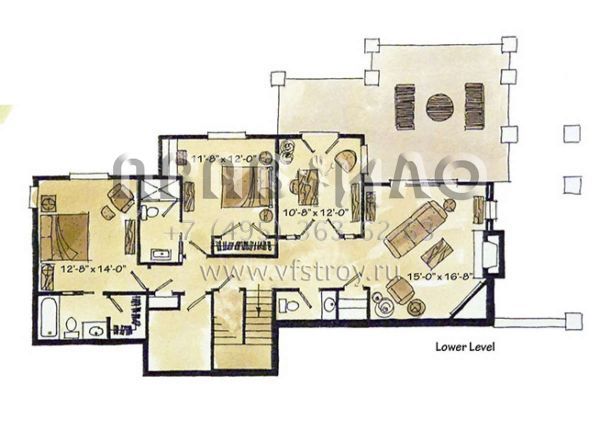 Проект двухэтажного дома с гаражом на две машины в стиле Шале S5-301 (1907-00022)
