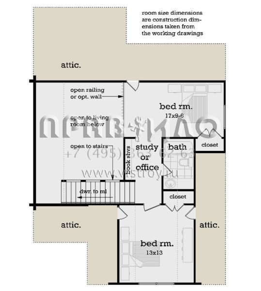Проект двухэтажного дома с гаражом на две машины в русском стиле S5-144 (048-00291)