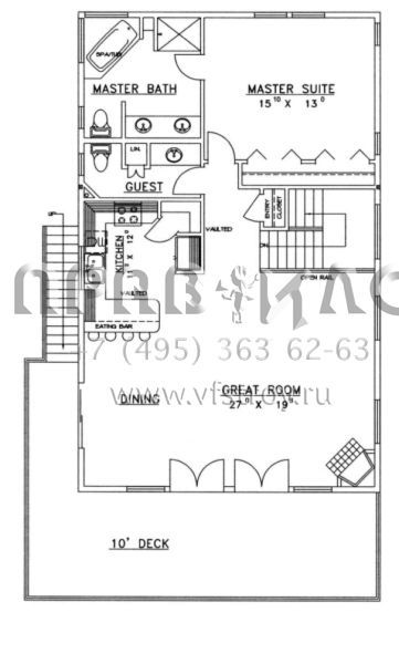 Проект двухэтажного дома с гаражом на две машины в современном стиле S5-168 (039-00233)
