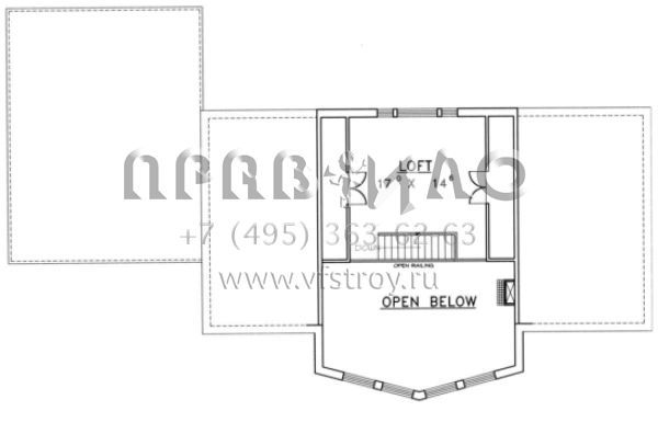 Проект двухэтажного дома с гаражом на две машины в стиле Ранчо S5-193 (039-00152)
