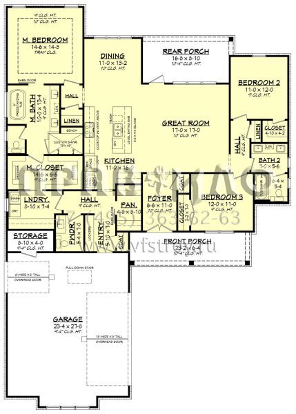 Проект одноэтажного дома с гаражом на две машины в современном стиле S5-186 (041-00325)