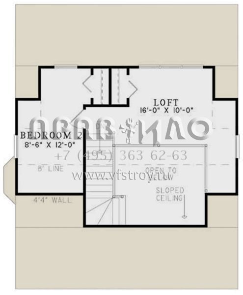 Проект двухэтажного дома без гаража в современном стиле S5-91 (110-00632)