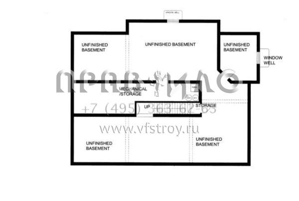Проект одноэтажного дома с подвалом S5-257 (039-00217)