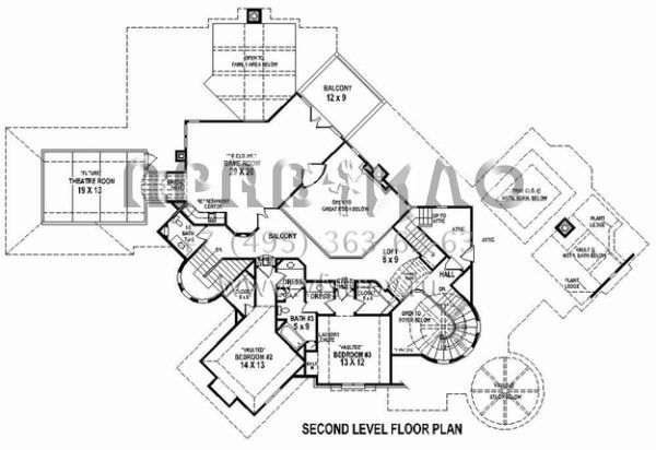 Проект двухэтажного дома с гаражом на три и более машин в стиле Ранчо S5-518 (053-02570)