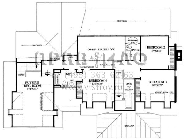 Проект двухэтажного дома с гаражом на две машины в стиле Ранчо S5-278 (7922-00156)