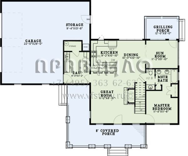 Проект двухэтажного дома с гаражом на две машины в современном стиле S5-151 (110-01033)