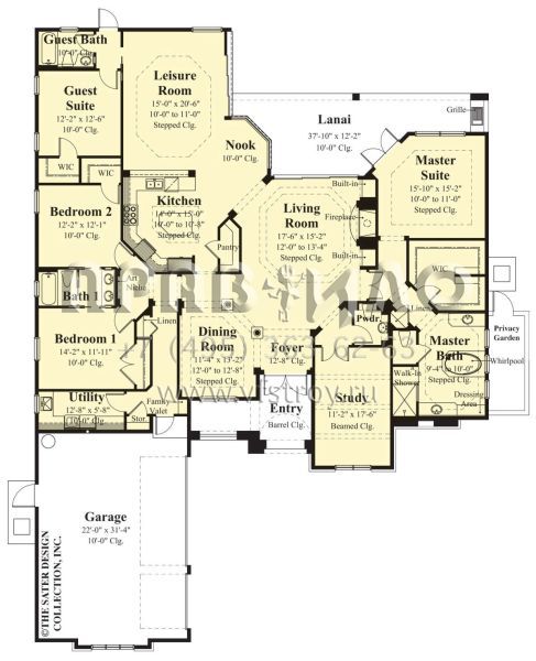Проект одноэтажного дома с гаражом на три и более машин в современном стиле S5-300 (8436-00090)