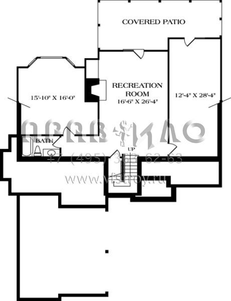 Проект двухэтажного дома с гаражом на две машины в американском стиле S5-363 (3323-00133)