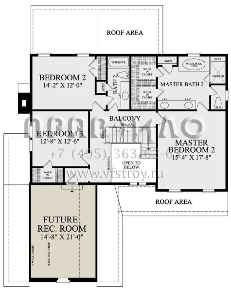 Проект двухэтажного дома с гаражом на две машины в стиле Ранчо S5-257 (7922-00239)