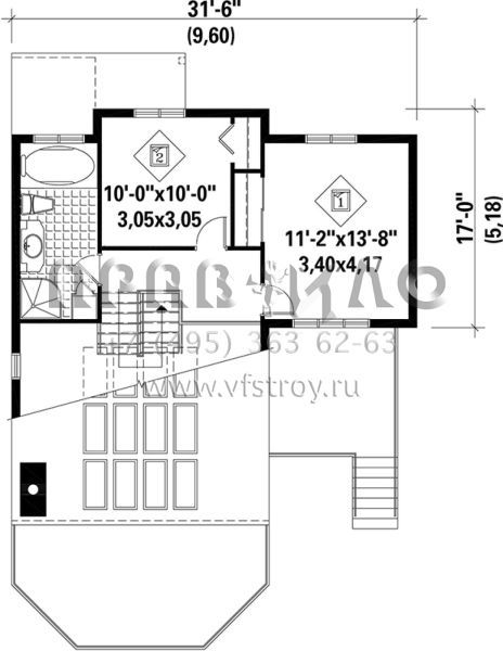 Проект двухэтажного дома без гаража в современном стиле S5-184 (6146-00132)