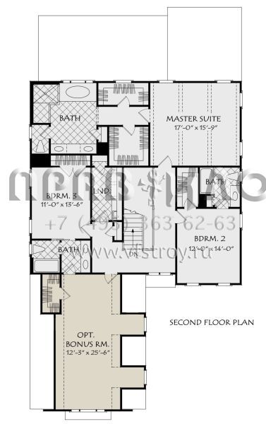 Проект двухэтажного дома с гаражом на две машины в английском стиле S5-283 (8594-00206)