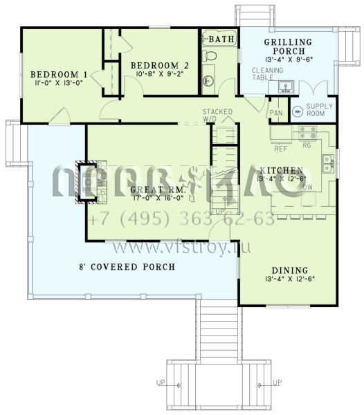 Проект двухэтажного дома без гаража в современном стиле S5-137 (110-01096)
