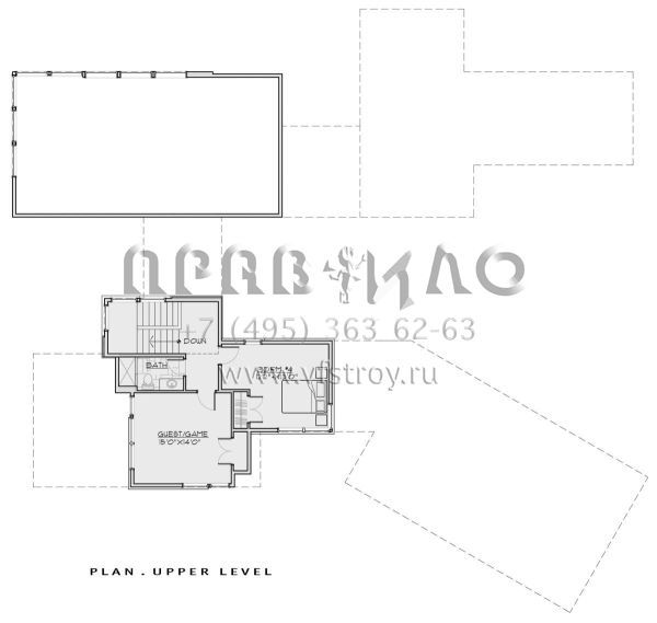 Проект дома хай-тек сложной конфигурации с гаражом на три машины  S5-356 (5829-00031)