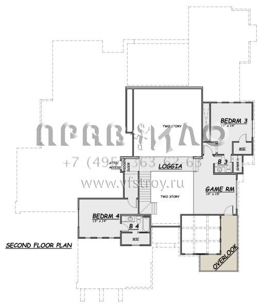 Проект двухэтажного дома с гаражом на три и более машин в современном стиле S5-443 (5445-00478)