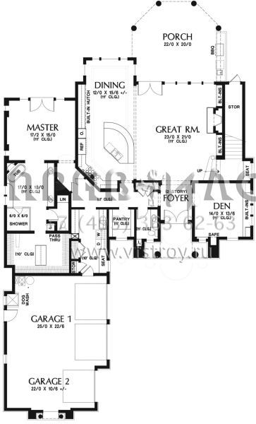Проект двухэтажного дома с гаражом на три и более машин в скандинавском стиле S5-418 (2559-00780)