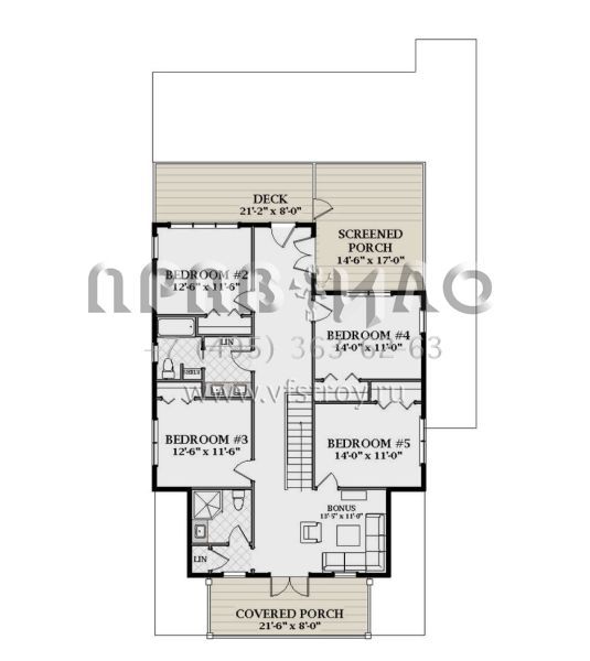 Проект трехэтажного дома с гаражом на две машины в прибрежном стиле S5-272 (6849-00119)