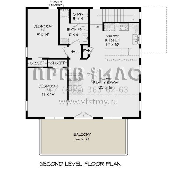Проект двухэтажного дома с гаражом на две машины в современном стиле S5-158 (940-00380)