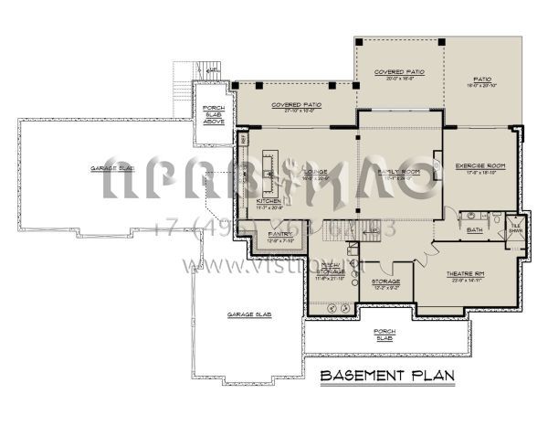 Проект двухэтажного дома с гаражом на три и более машин в американском стиле S5-500 (5032-00243)