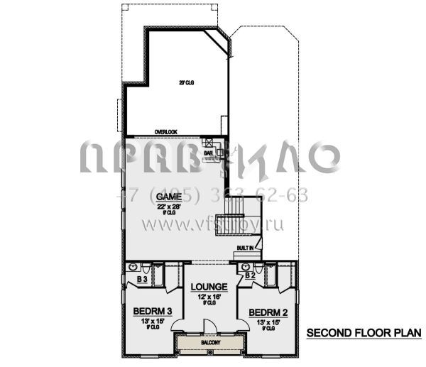 Проект двухэтажного дома с гаражом на две машины в английском стиле S5-356 (5445-00365)