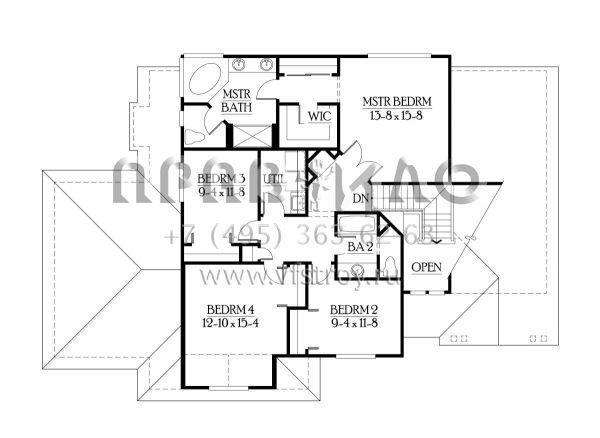Проект двухэтажного дома с гаражом на три и более машин в американском стиле S5-225 (341-00001)