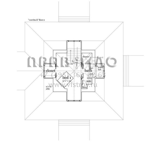 Проект двухэтажного дома с гаражом на две машины в современном стиле S5-142 (028-00073)