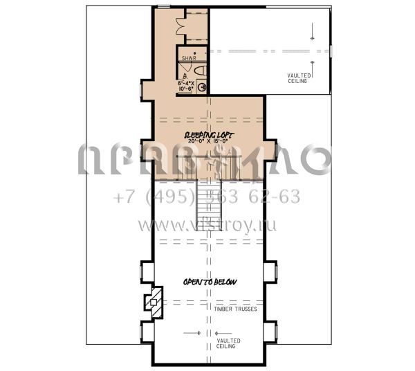 Проект двухэтажного дома с гаражом на три и более машин в стиле БарнХаус S5-317 (8318-00117)
