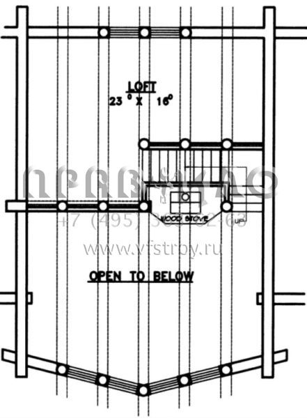 Проект двухэтажного дома с гаражом на две машины в стиле Ранчо S5-381 (039-00038)