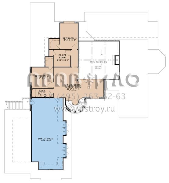 Проект двухэтажного дома с гаражом на три и более машин в английском стиле S5-420 (8318-00300)
