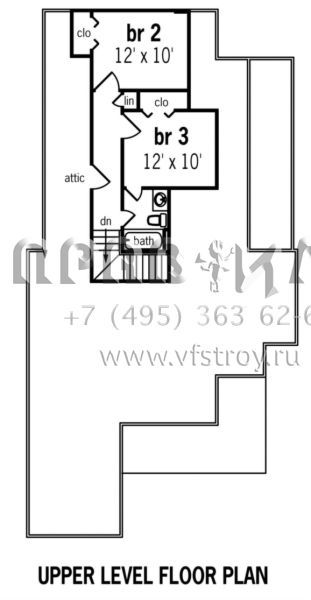 Проект двухэтажного дома с гаражом на две машины в стиле Ранчо S5-135 (048-00068)
