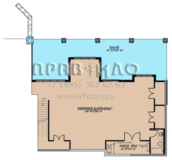 Проект двухэтажного дома с гаражом на три и более машин в американском стиле S5-500 (8318-00186)