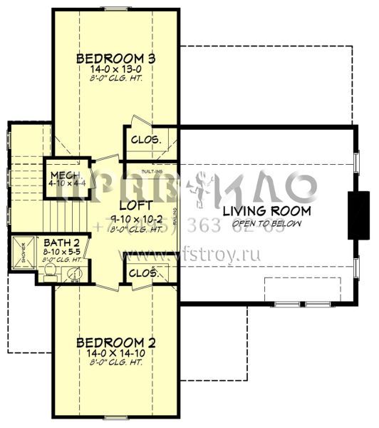 Проект двухэтажного дома без гаража в современном стиле S5-183 (041-00184)