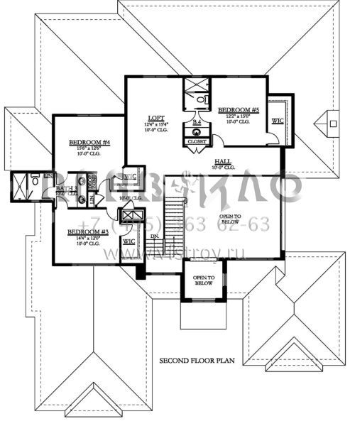 Проект одноэтажного дома с гаражом на три и более машин в английском стиле S5-475 (3978-00192)