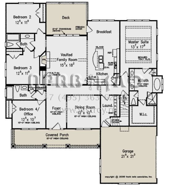 Проект одноэтажного дома с гаражом на две машины в американском стиле S5-217 (8594-00138)