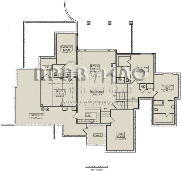 Проект двухэтажного дома с гаражом на три и более машин в американском стиле S5-451 (5631-00114)