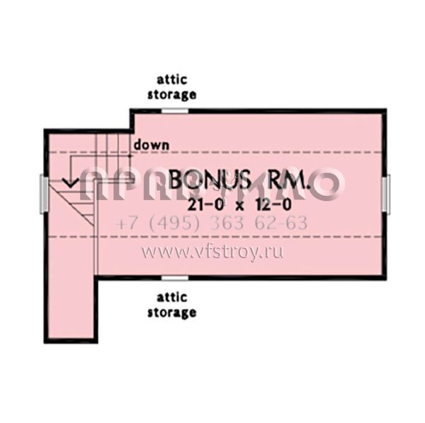 Проект одноэтажного дома с гаражом на две машины в стиле Ранчо S5-219 (2865-00236)