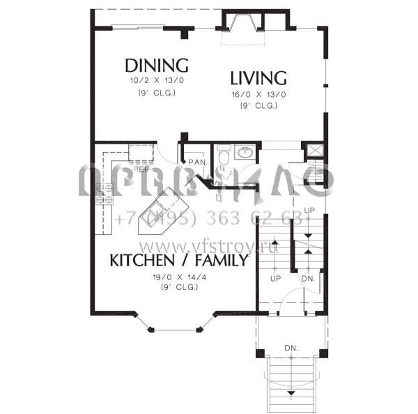 Проект двухэтажного дома с гаражом на две машины в английском стиле S5-166 (2559-00283)