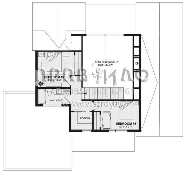 Проект двухэтажного дома с гаражом на одну машину в современном стиле S5-201 (034-01355)