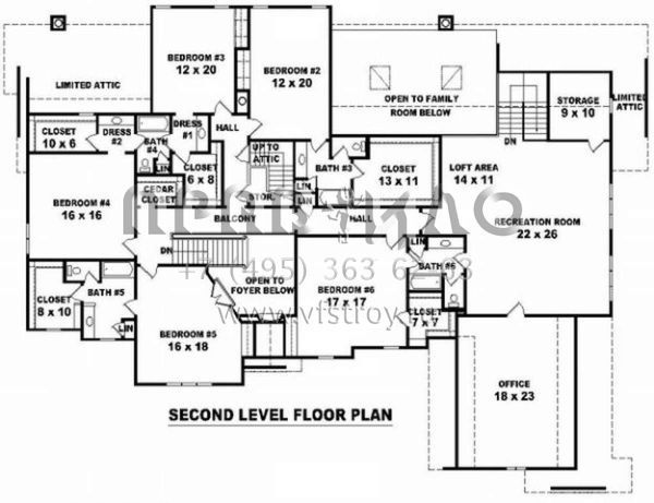 Проект двухэтажного дома с гаражом на три и более машин в современном стиле S5-715 (053-02235)
