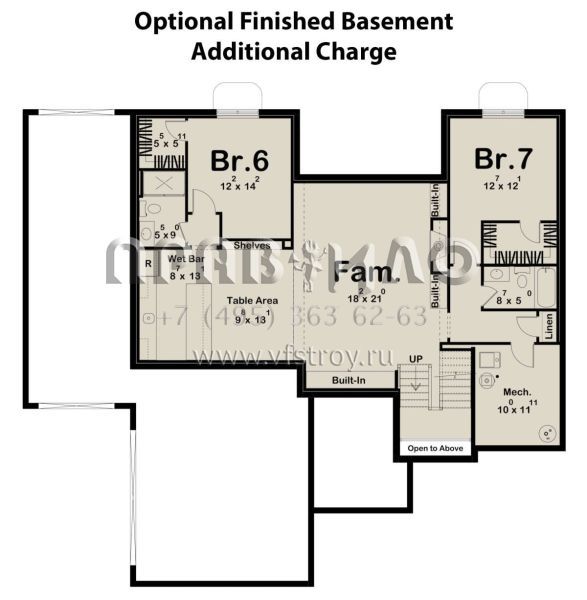 Проект двухэтажного дома с гаражом на три и более машин в современном стиле S5-269 (963-00861)