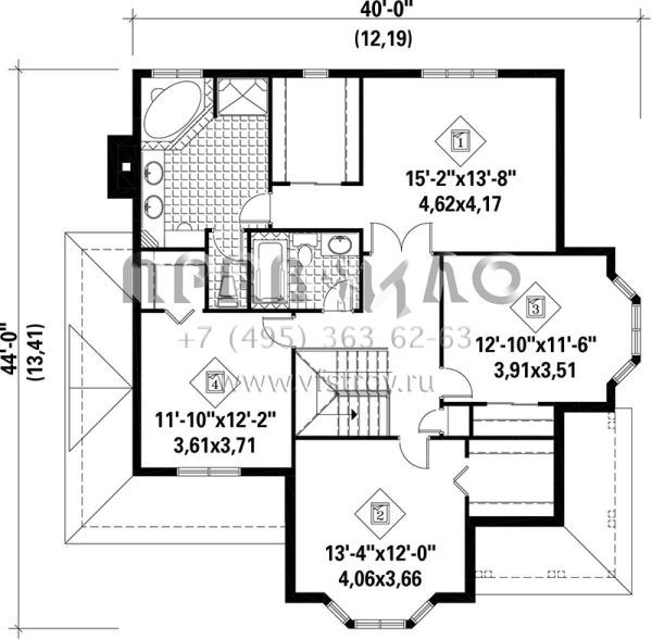 Проект двухэтажного дома с гаражом на одну машину в английском стиле S5-230 (6146-00089)